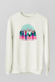 Kadınlar Günü Baskılı Beyaz Unisex Sweatshirt
