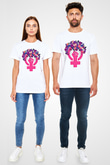 Kadınlar Günü Baskılı Unisex Beyaz Tişört - Tshirt