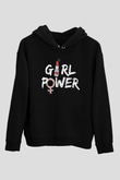 Kadınlar Günü Baskılı Unisex Siyah Hoodie