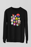 Kadınlar Günü Baskılı Unisex Siyah Sweatshirt