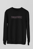 Kadınlar Günü Baskılı Unisex Siyah Sweatshirt