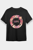 Kadınlar Günü Baskılı Unisex Siyah Tişört - Tshirt