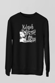 Kalmah Baskılı Unisex Siyah Sweatshirt