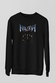Kalmah Baskılı Unisex Siyah Sweatshirt