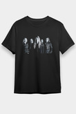 Kalmah Baskılı Unisex Siyah Tişört - Tshirt