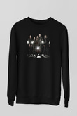 Kamelot Baskılı Unisex Siyah Sweatshirt