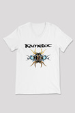Kamelot Beyaz Unisex V Yaka Tişört