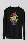 Kamen Gambler Baskılı Unisex Siyah Sweatshirt