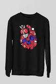 Kamen Spider Baskılı Siyah Unisex Sweatshirt