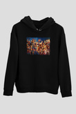 Kanaviçe Siyah Unisex Hoodie
