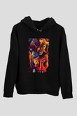 Kanaviçe Siyah Unisex Hoodie