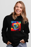 Kanaviçe Siyah Unisex Hoodie