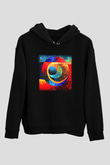 Kanaviçe Siyah Unisex Hoodie