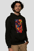 Kanaviçe Siyah Unisex Hoodie