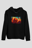 Kanaviçe Siyah Unisex Hoodie