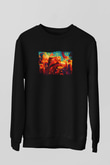 Kanaviçe Siyah Unisex Sweatshirt