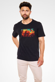 Kanaviçe Siyah Unisex Tişört T-Shirt - TişörtFabrikası