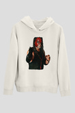 Kane Baskılı Beyaz Unisex Hoodie