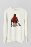 Kane Baskılı Beyaz Unisex Sweatshirt