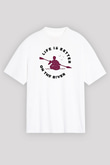 Kano Baskılı Unisex Beyaz Oversize Tişört - Tshirt