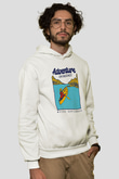 Kano Baskılı Unisex Ekru Hoodie