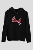 Kano Baskılı Unisex Siyah Hoodie