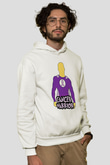 Kanser Günü Baskılı Beyaz Unisex Kapüşonlu Sweatshirt