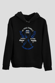 Kanser Günü Baskılı Unisex Siyah Hoodie