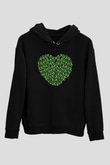 Kanser Günü Baskılı Unisex Siyah Hoodie