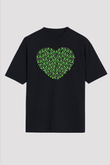Kanser Günü Baskılı Unisex Siyah Oversize Tişört - Tshirt