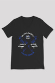 Kanser Günü Baskılı Unisex Siyah V Yaka Tişört - Tshirt