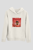 Kanye West Baskılı Unisex Beyaz Kapüşonlu Sweatshirt
