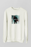 Kanye West Baskılı Unisex Beyaz Sweatshirt