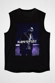 Kanye West Siyah Unisex Kolsuz Tişört