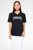 Kanye West Siyah Unisex V Yaka Tişört T-Shirt