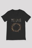 Kanye West Yeezus Siyah Unisex V Yaka Tişört T-Shirt