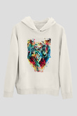 Kaplan Beyaz Unisex Hoodie