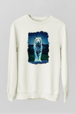 Kaplan Beyaz Unisex Sweatshirt