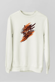 Kaplan Beyaz Unisex Sweatshirt