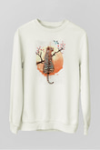 Kaplan Beyaz Unisex Sweatshirt