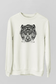 Kaplan Beyaz Unisex Sweatshirt