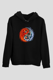 Kaplan Siyah Unisex Hoodie