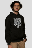 Kaplan Siyah Unisex Hoodie