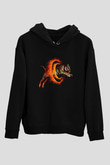 Kaplan Siyah Unisex Hoodie