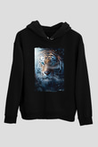 Kaplan Siyah Unisex Hoodie