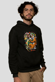 Kaplan Siyah Unisex Hoodie