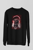 Kaplan Siyah Unisex Sweatshirt
