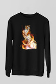 Kaplan Siyah Unisex Sweatshirt