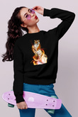 Kaplan Siyah Unisex Sweatshirt