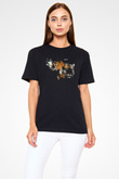 Kaplan Siyah Unisex Tişört T-Shirt - TişörtFabrikası
